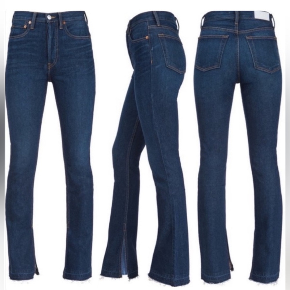 Re/done Elsa split flare denim - Picture 2 of 7